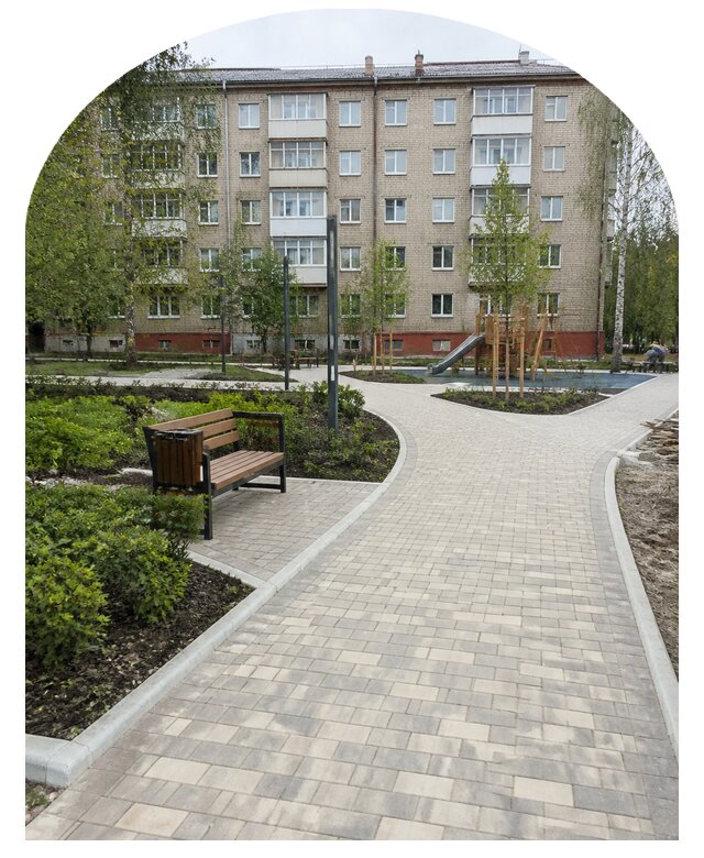 Благоустройство двора МКД под ключ в Кушве от 256625 р. | Метпроект-Кшв