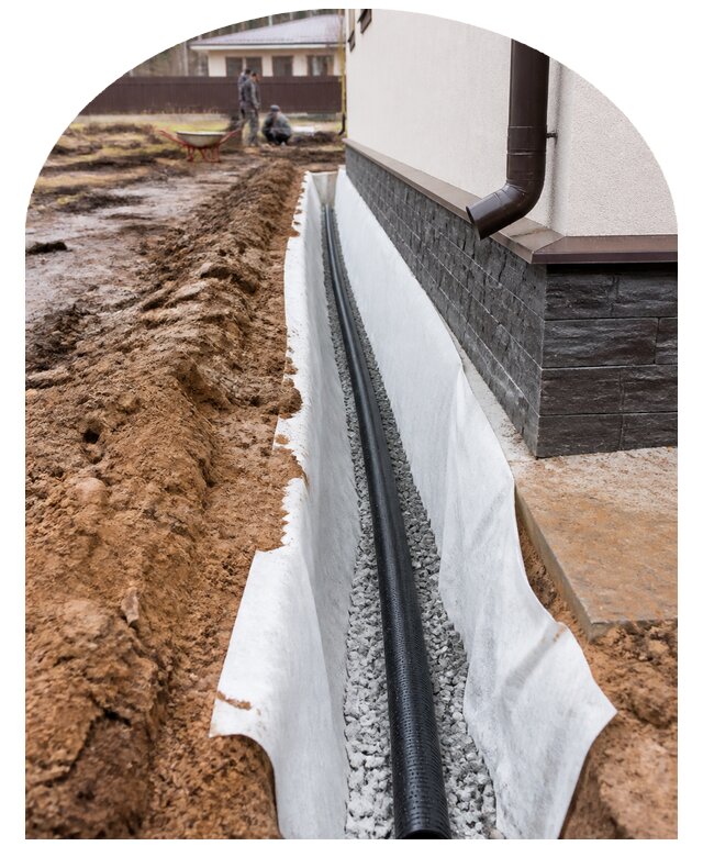 Дренаж вокруг дома в Кушве по цене от 5646 р. | Метпроект-Кшв