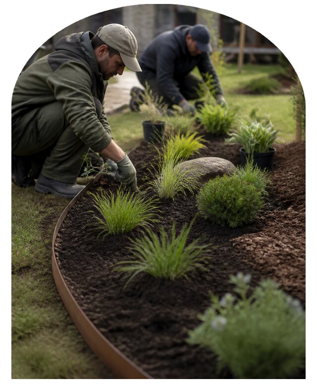 Клумбы под ключ с разработкой и посадкой растений в Кушве